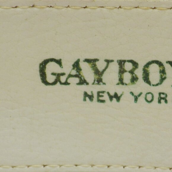 Vintage Gay Boyer White Leather Belt/ 32/ Medium main image 4